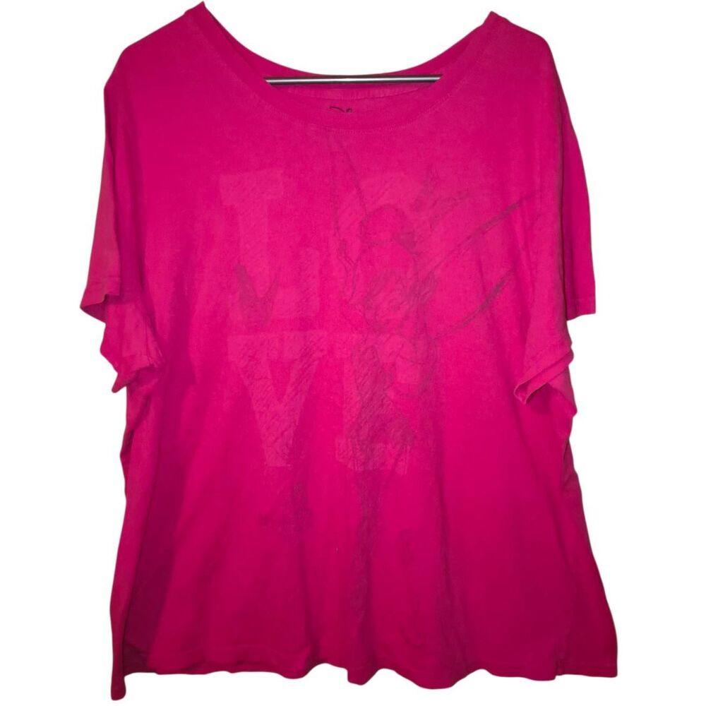 Disney pink t-shirt 4X Women's Plus Tinker Bell hand-drawn or etched appearance